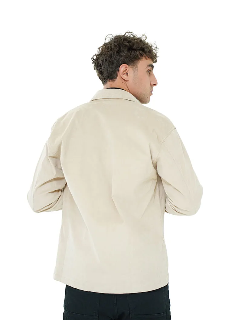 Surchemise en velours col chemise